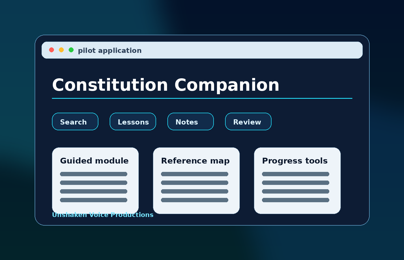 Constitution Companion application preview